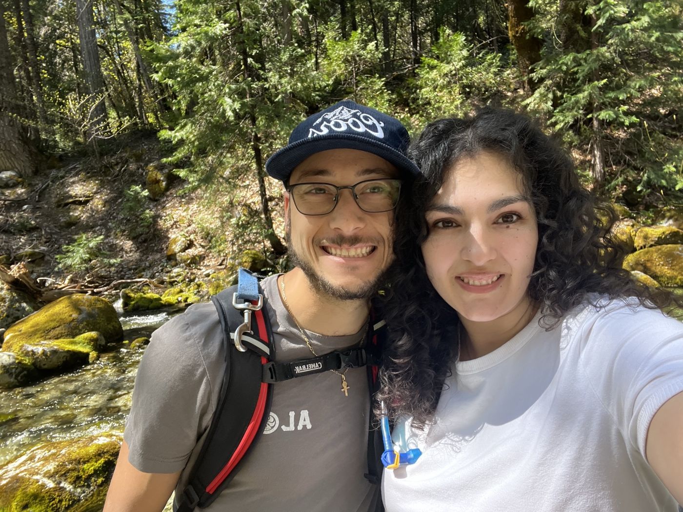 Tristan and Ileana on a hike